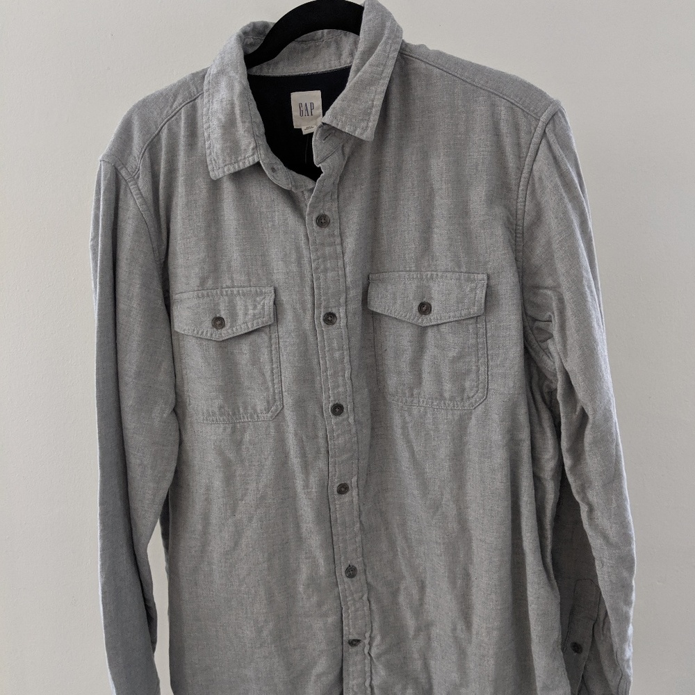 Light Gray GAP Button Down Shirt